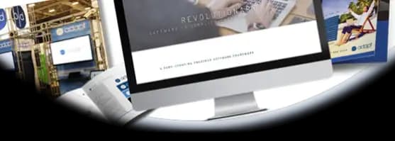 Branding materials including logo and business card